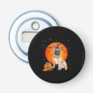 Halloween French Bulldog Trick Or Treat Pumpkin Bottle Opener