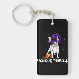 Halloween French Bulldog Witch Honkus Ponkus Keychain