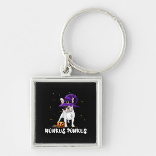 Halloween French Bulldog Witch Honkus Ponkus Keychain