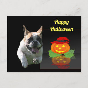 Halloween French Bulldogge postcard