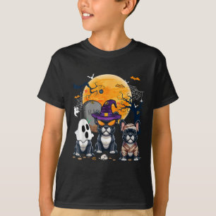 Halloween French Bulldogs Cosplay Witch Ghost Mumm T-Shirt