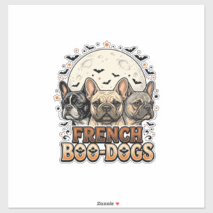 Halloween Frenchie Boo Dogs Funny Vintage_1