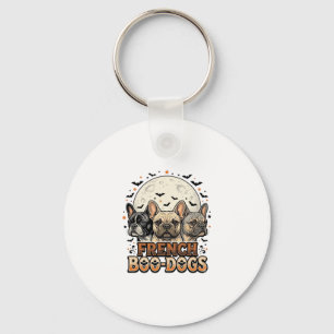 Halloween Frenchie Boo Dogs Funny Vintage_1 Keychain