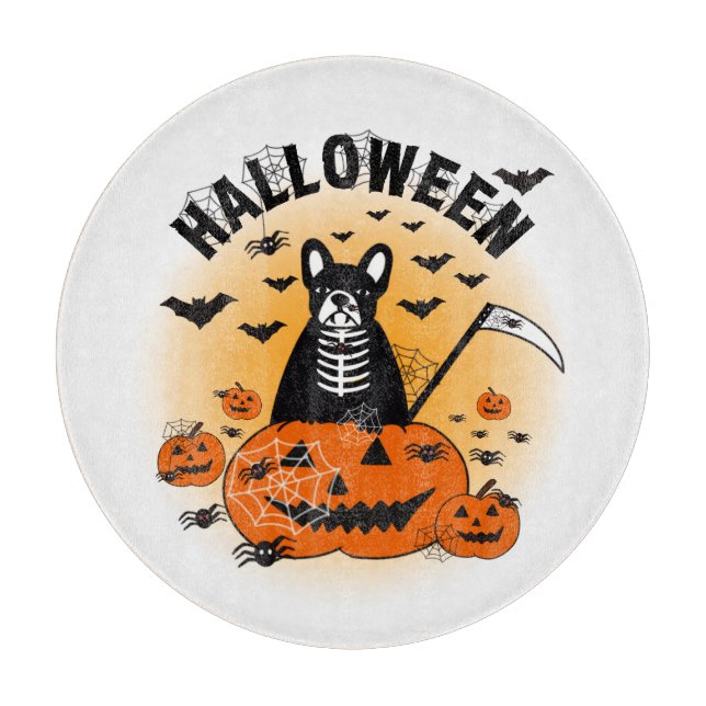 Halloween Frenchie Cutting Board (Front)