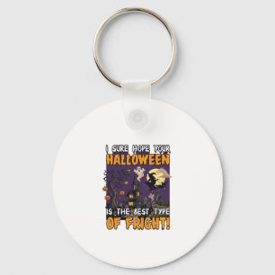 Halloween Fright Haunted House Witch Ghost_1 Keychain