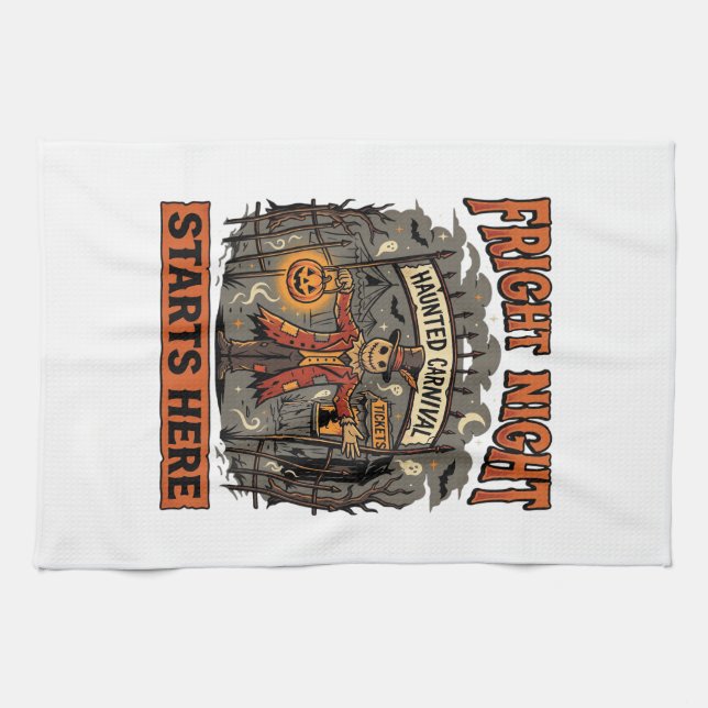 Halloween Fright Night Festival Kitchen Towel (Horizontal)