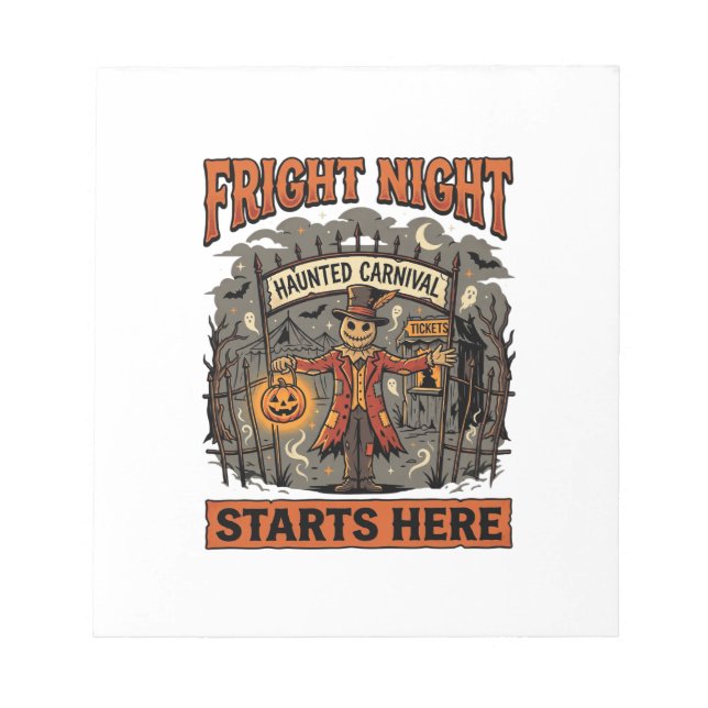 Halloween Fright Night Festival Notepad (Front)