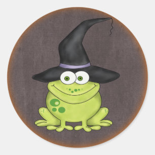Halloween Frog Classic Round Sticker