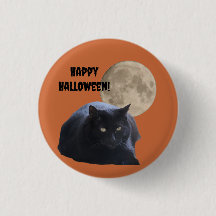 Halloween Full Moon Black Cat