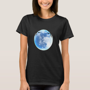 Halloween Full Moon With Crows And Raven T-Shirt