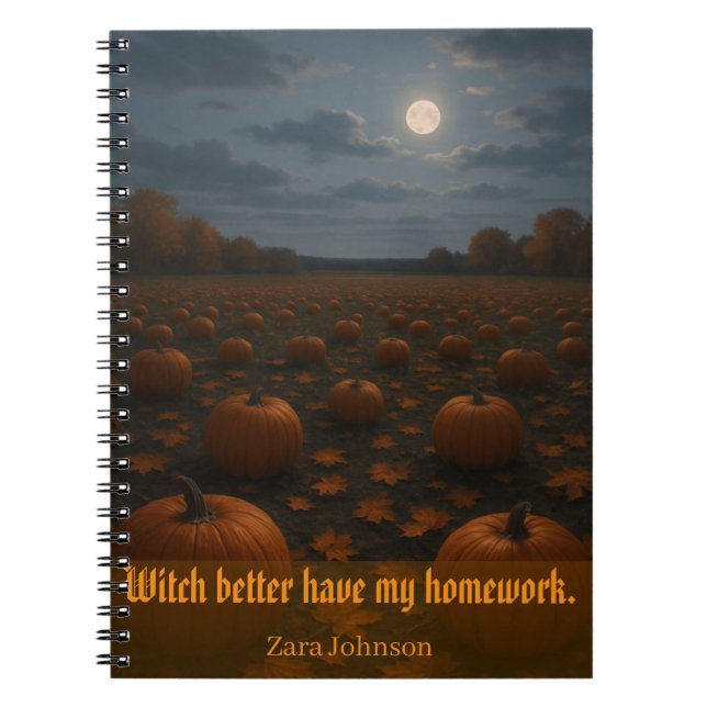 Halloween Fun Customizable  Notebook (Front)