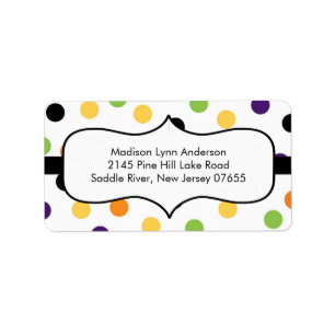 Halloween Fun Dots  Return Address Labels. Label