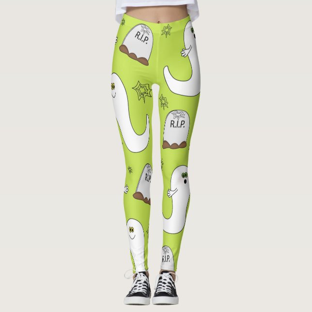 Halloween Fun Ghost Leggings (Front)