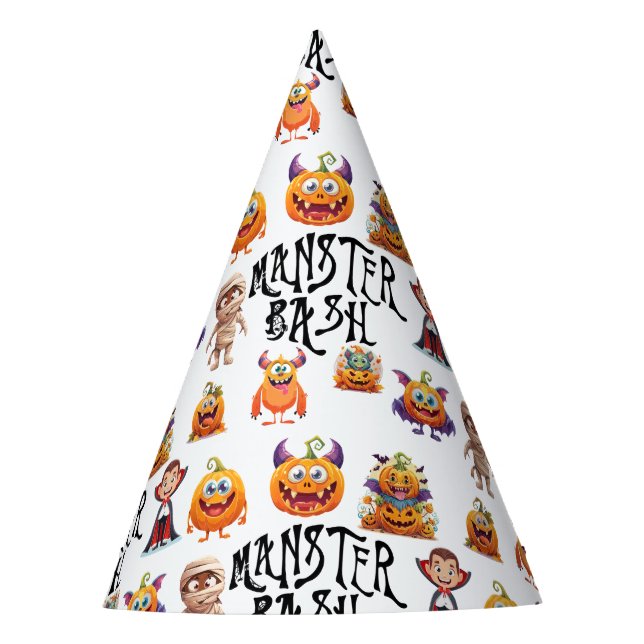 Halloween Fun Monster Bash Party Hat (Front)