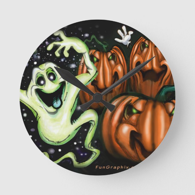 Halloween Fun Round Clock (Front)