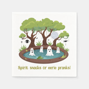 Halloween Fun Swamp Full Of Ghosts Napkin