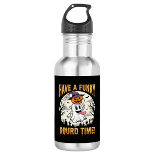 Halloween Funky Gourd Time Ghost Pumpkin 532 Ml Water Bottle