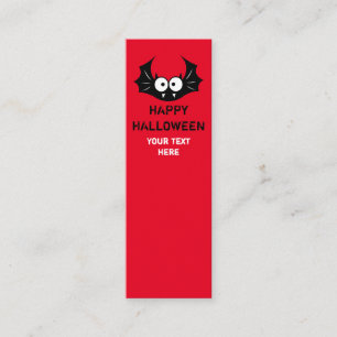 Halloween funny bat bookmark mini business card