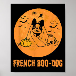 Halloween Funny Costume French Bulldog Ghost Lover Poster