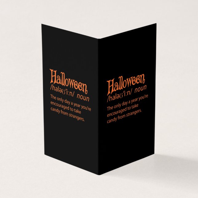 Halloween Funny Dictionary Definition (Outside)