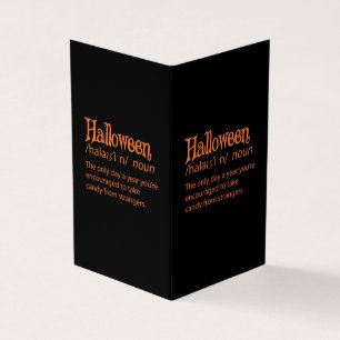 Halloween Funny Dictionary Definition
