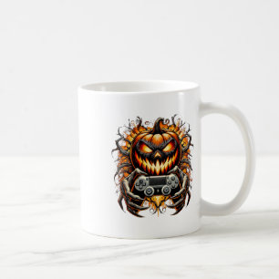 Halloween Funny Gamer Gaming Pumpkin Boy Funny Tri Coffee Mug
