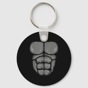 Halloween Funny Gorilla Monkey Belly Chest Costume Keychain