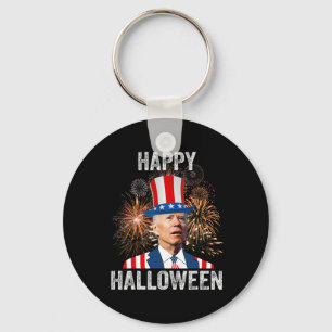 Halloween Funny Happy 4th Of July Anti Joe Biden Keychain