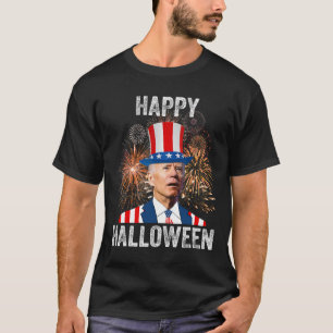 Halloween Funny Happy 4th Of July Anti Joe Biden T-Shirt