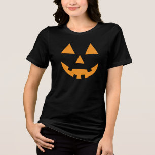 Halloween funny jack o' lantern pumpkin Tri-Blend shirt
