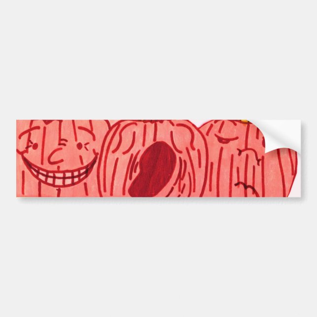 HALLOWEEN FUNNY PUMKINS bumper sticker (Front)