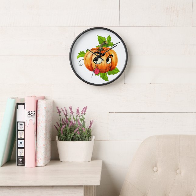 Halloween Funny Pumpkin Face Clock (Reading Room)