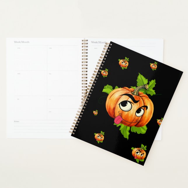 Halloween Funny Pumpkin Face Planner (Display)