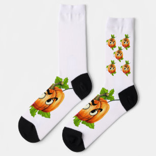 Halloween Funny Pumpkin Face Socks