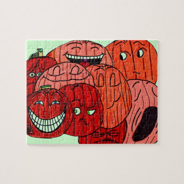 HALLOWEEN FUNNY PUMPKIN PATCH puzzle (Horizontal)