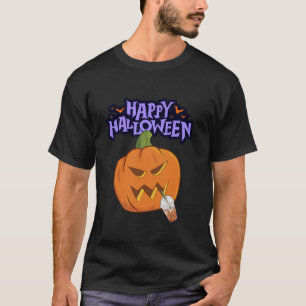 Halloween Funny Pumpkin Spice Happy Halloween Scar T-Shirt