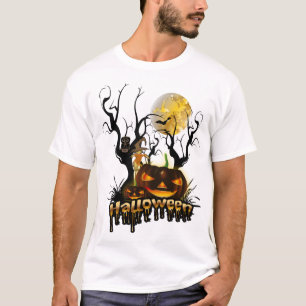 Halloween funny pumpkin with owl T-Shirt