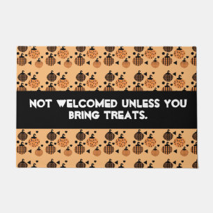 Halloween Funny Quote Confetti Retro Pumpkins Doormat