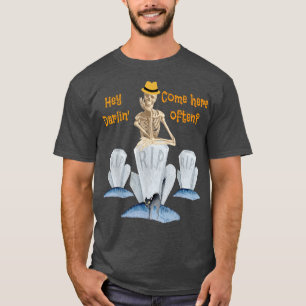 Halloween Funny Skeleton, Flirty, Skeleton, Hallow T-Shirt