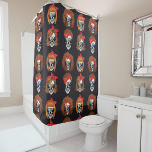 Halloween Funny Skulls Shower Curtain