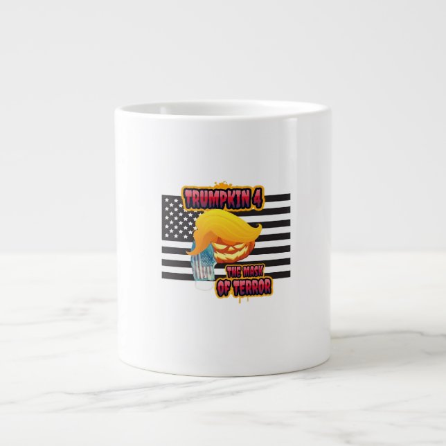 Halloween Funny Trumpkin Classic Large Coffee Mug (Front)