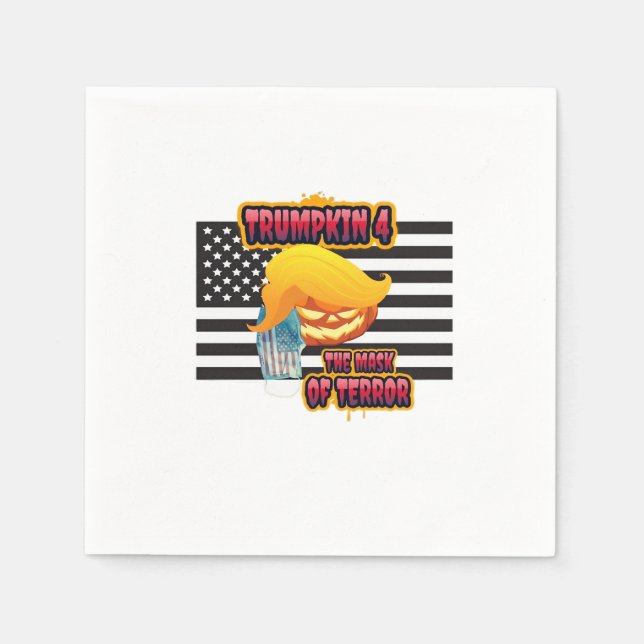 Halloween Funny Trumpkin Classic Napkin (Front)