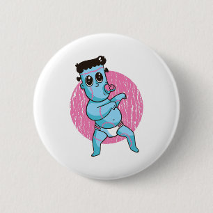 Halloween Funny Zombie Monster - Baby Frankenstein 2 Inch Round Button