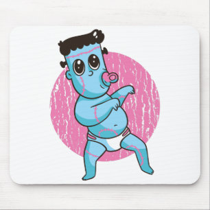 Halloween Funny Zombie Monster - Baby Frankenstein Mouse Pad