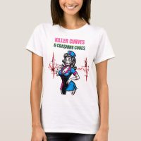 Halloween Funny Zombie Nurse "Killer Curves" Med