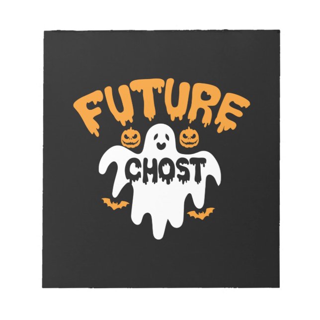 Halloween Future Chost Birthday Notepad (Front)