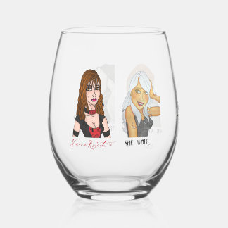 Halloween Gals Stemless Wine Glass