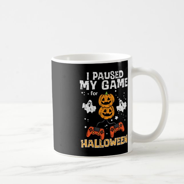 Halloween Gamer Paused My Game Costume Men Boys Ki Coffee Mug (Right)