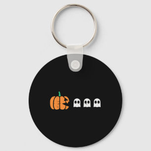 Halloween Gamer Pumpkin Eating Ghost Costume Men B Keychain