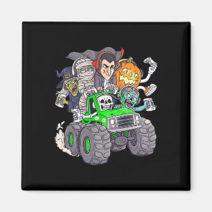 Halloween Gamer Skeleton Zombie Monster Truck Boys Magnet